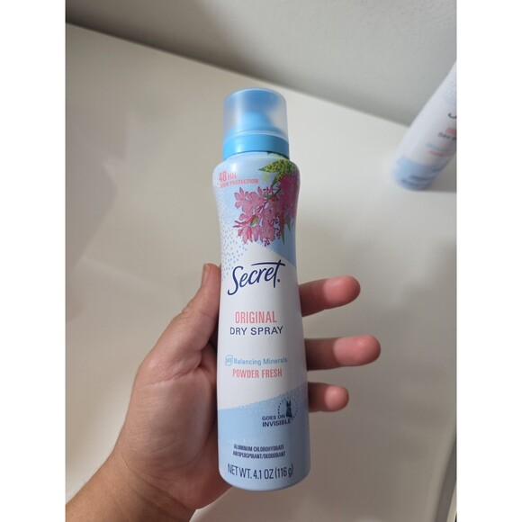 Lot of 2 Secret Original Dry Spray Deodorant Powder Fresh 4.1 oz 48HR Protection - Picture 2 of 8